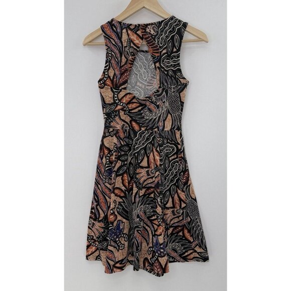 H&M Women's Fit & Flare Stretch‎ Dress Animal Floral Size Small, Boho - Picture 2 of 10